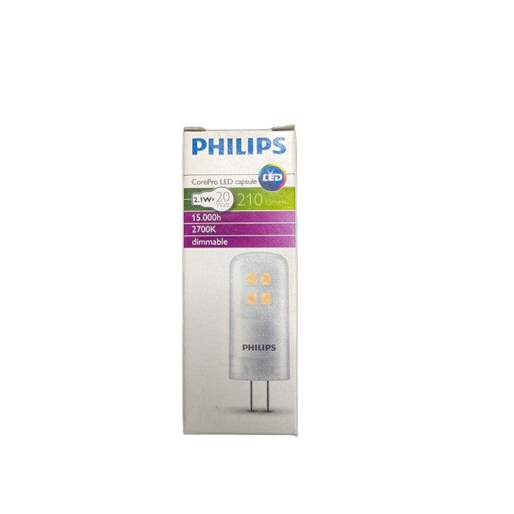 PHILIPS CorePro LED G4 Capsule 12V 2.1W=20W 2700K Dimmable
