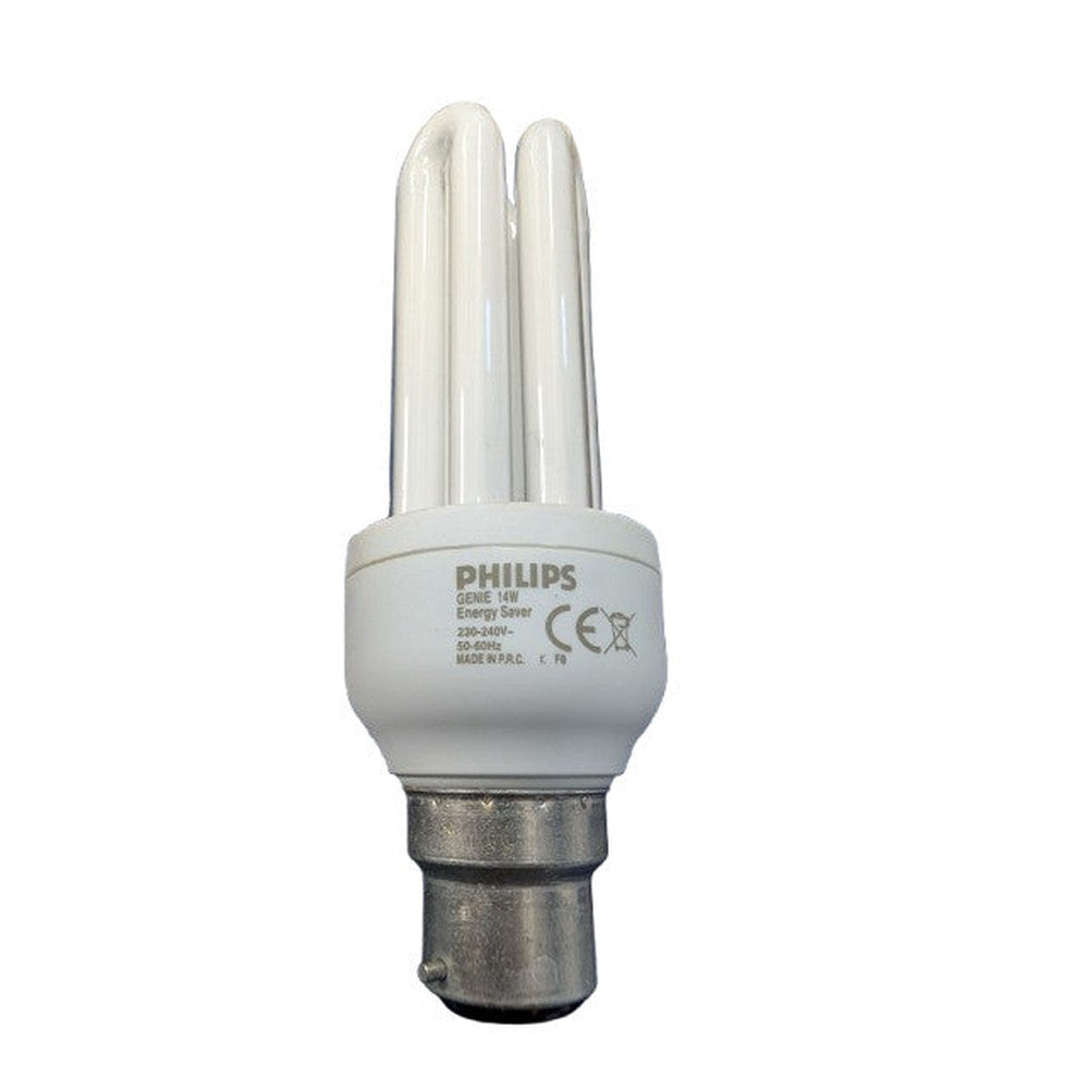 B22 BC 14w = 75w Philips Energy Saving Light Bulb Genie Bayonet B22 BC