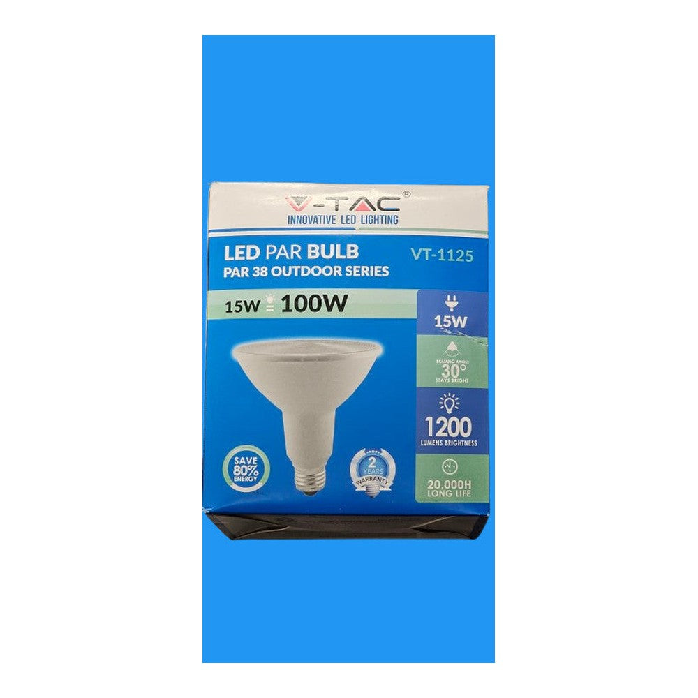 E27 15w = 100w LED PAR38 Outdoor Series BLUE 1200lm Bulb Lamp VT-1125 20000H