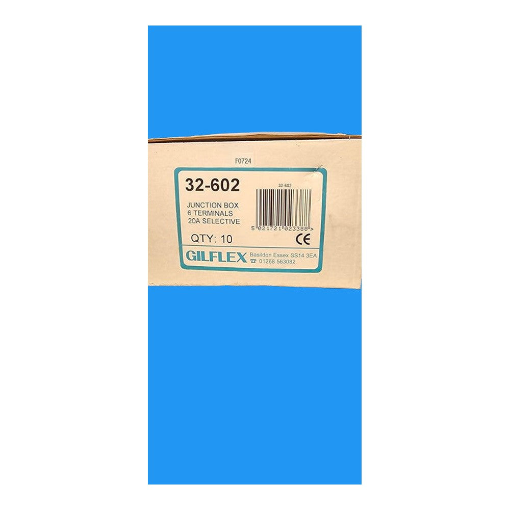 Box of 10 - 6 Terminal Junction Box 20A Selective Gilflex 32-602