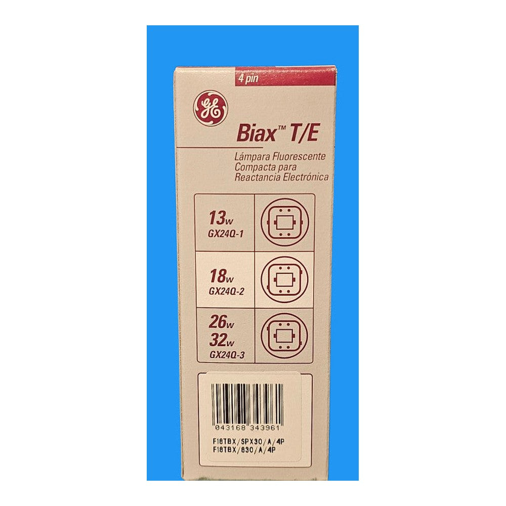 Biax T/E GX24q-1 4 Pin 18w Compact Fluorescent Lamp Bulb General Electric
