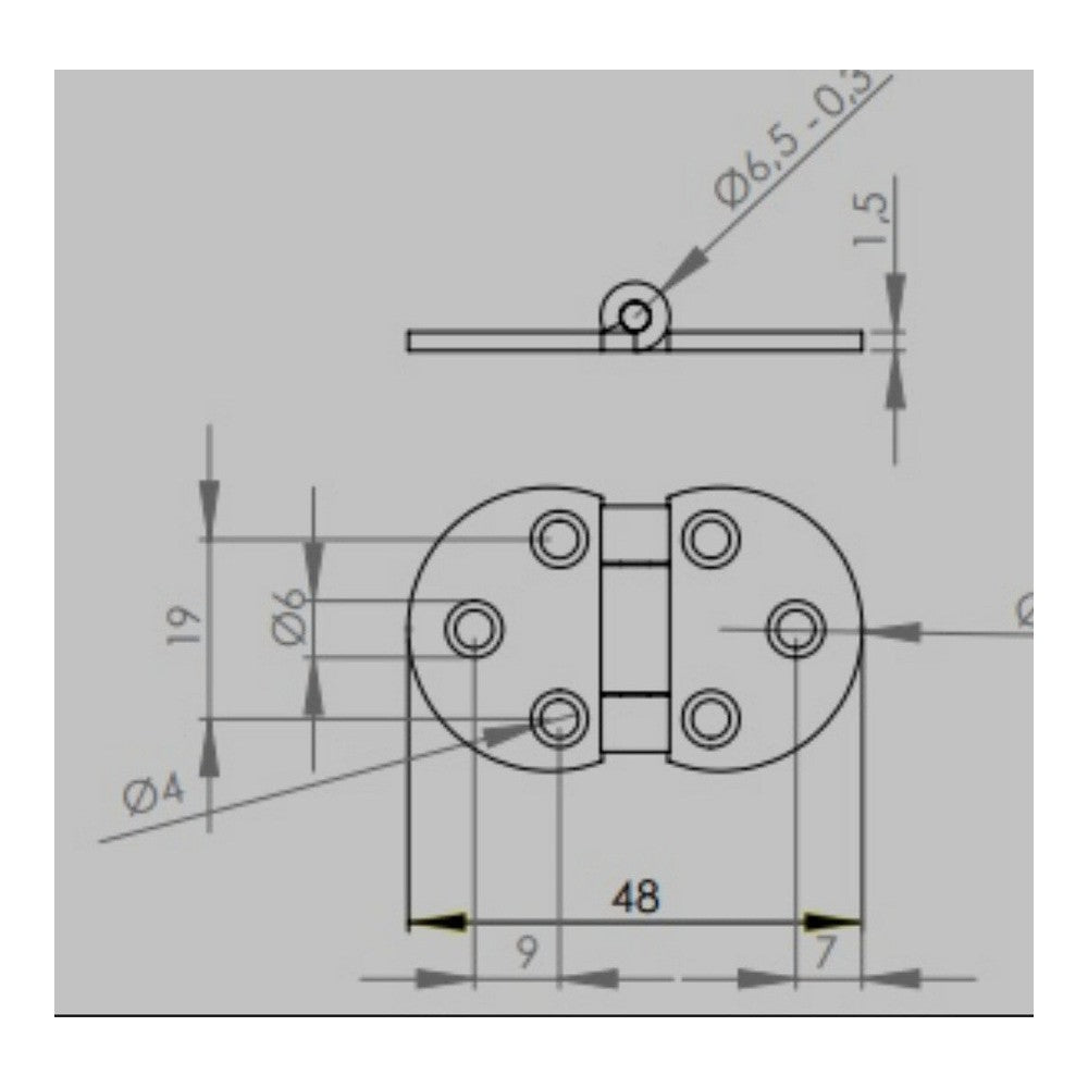 ROUND BRASS HINGE FOR FLAP DOOR ITEM SIZE 30mm X 47mm Kitchen Doors Box Crafts
