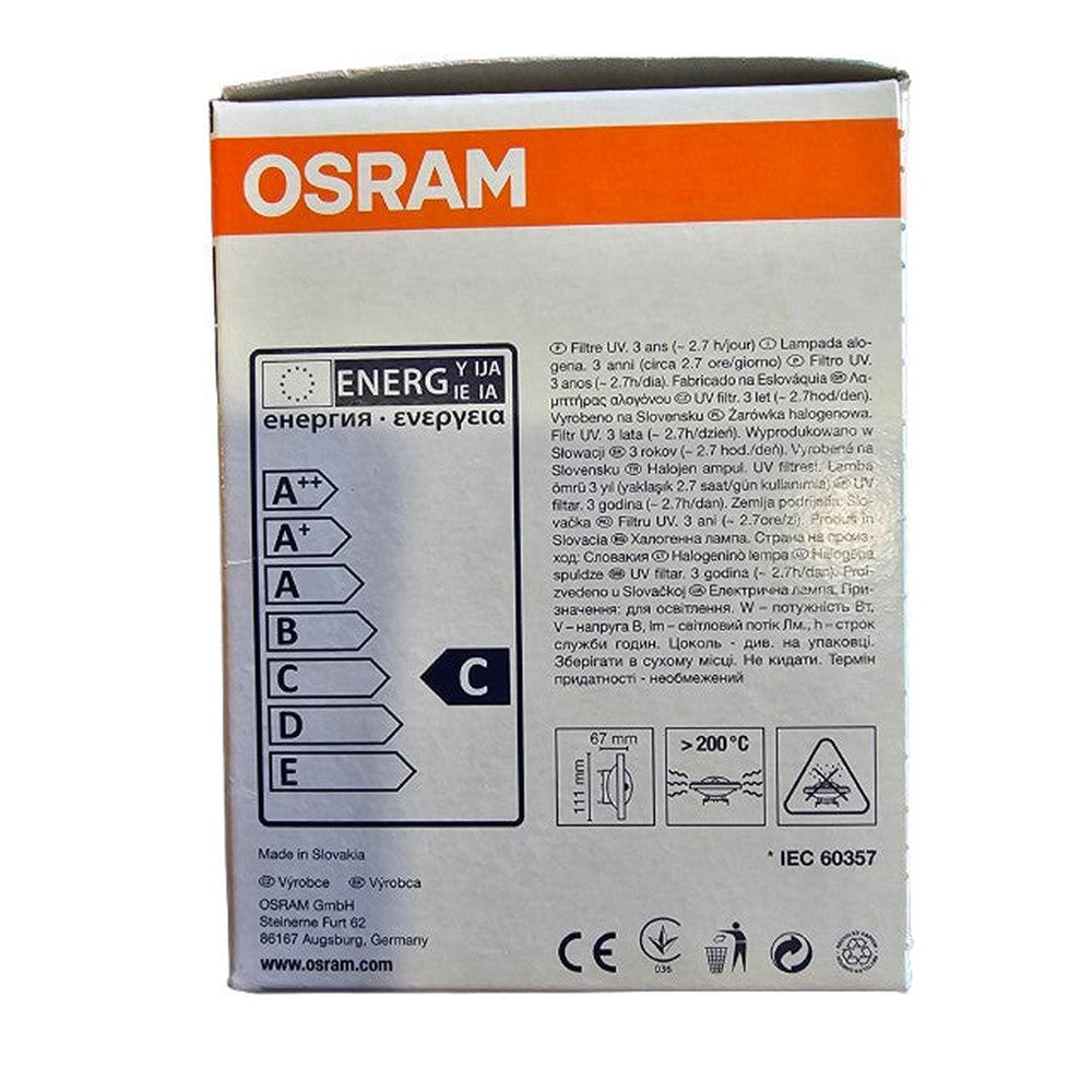 Reflector 111 35W Osram M353 12 volt 35 watt Flood Halospot Aluminium 320lm