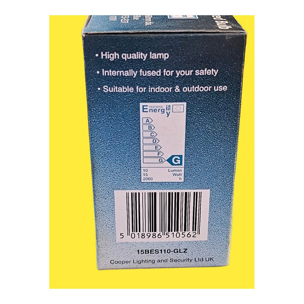 ES-E27 15W BLUE or GREEN 110V Colourglazed Bulb Lamp 60mm