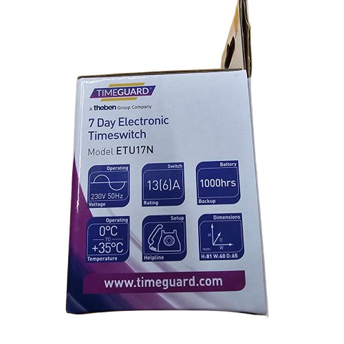 Plug In Timer Switch Digital 7 Day 24 Hour Programmable - Timeguard ETU17N