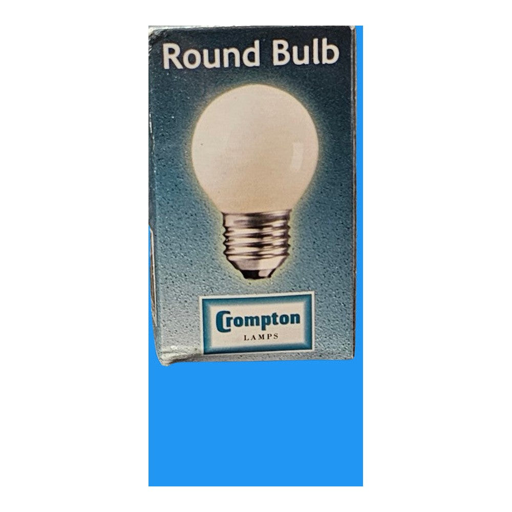 ES-E27 40W Crompton Opal Round Bulb Lamp 240v 45mm Dia