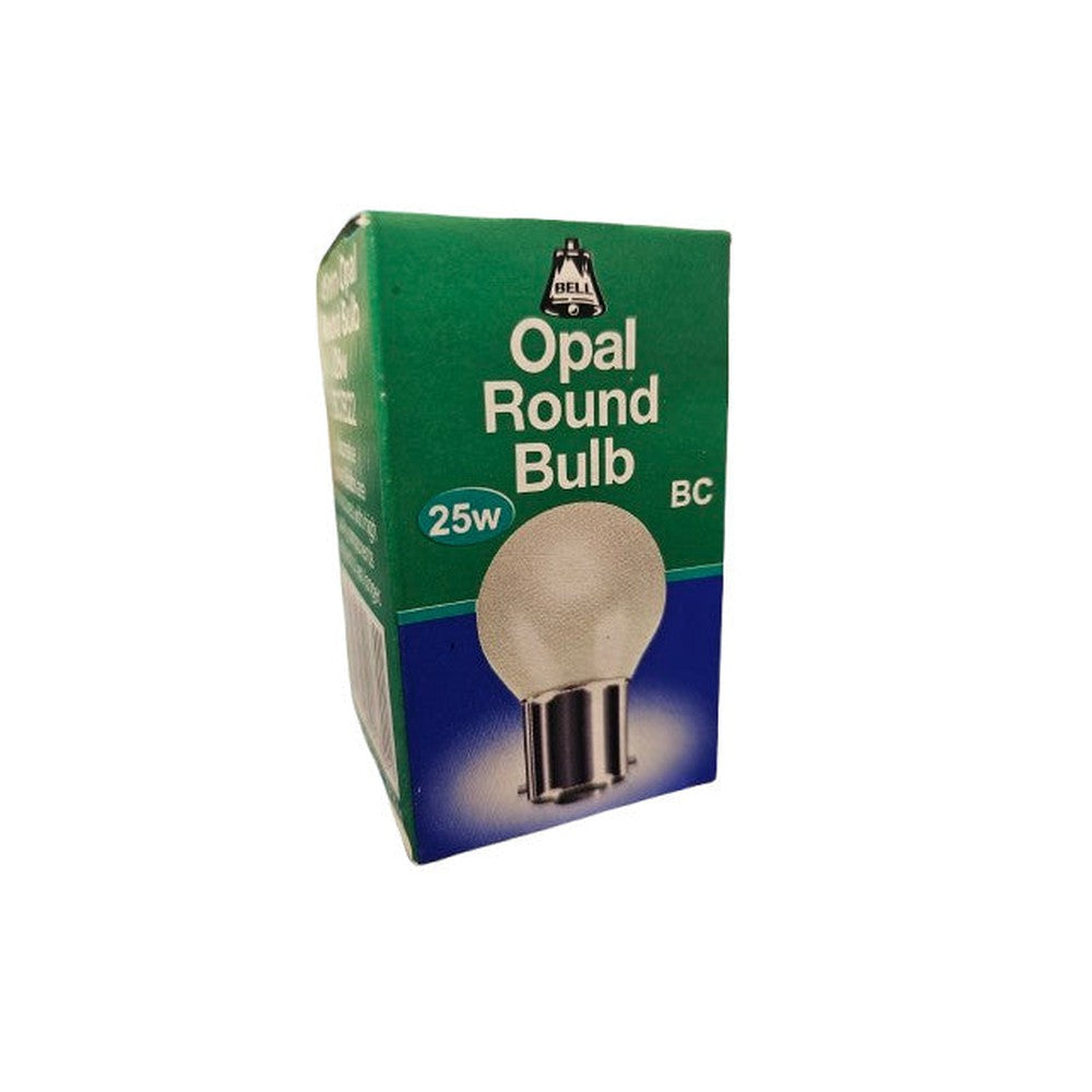 Pack of 10 BELL Opal Round Light Bulb, 25w, B22