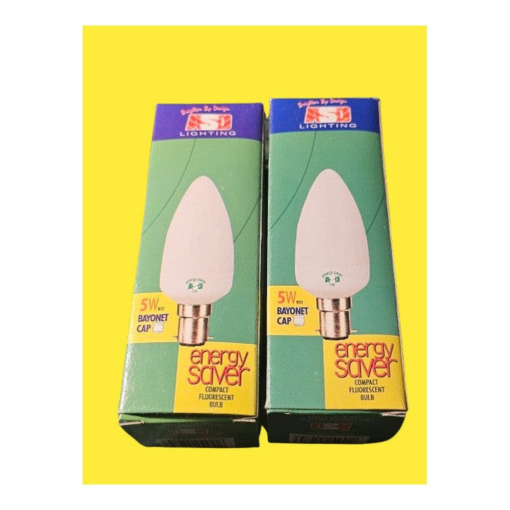 B22 ASD 5W x 3 Bayonet cap Warm White Non-Dimmable Energy Saver Candle Bulb Lamp