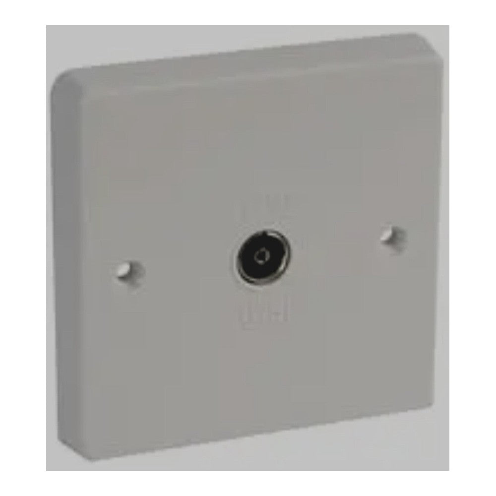 2 x Crabtree 1 Gang 1 Way Direct Connection Coaxial Socket White