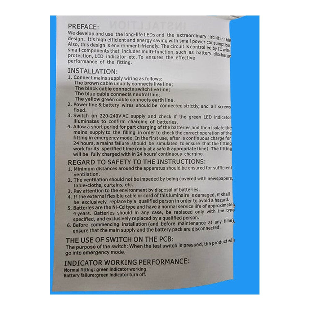 LED Emergency Exit Signs Left / Right Pointing IP20 RoHS 220 - 240v DP-939LM