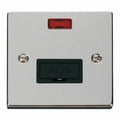 13A Neon Fused | Connection Unit - Black Click VPCH653BK Deco | Polished Chrome