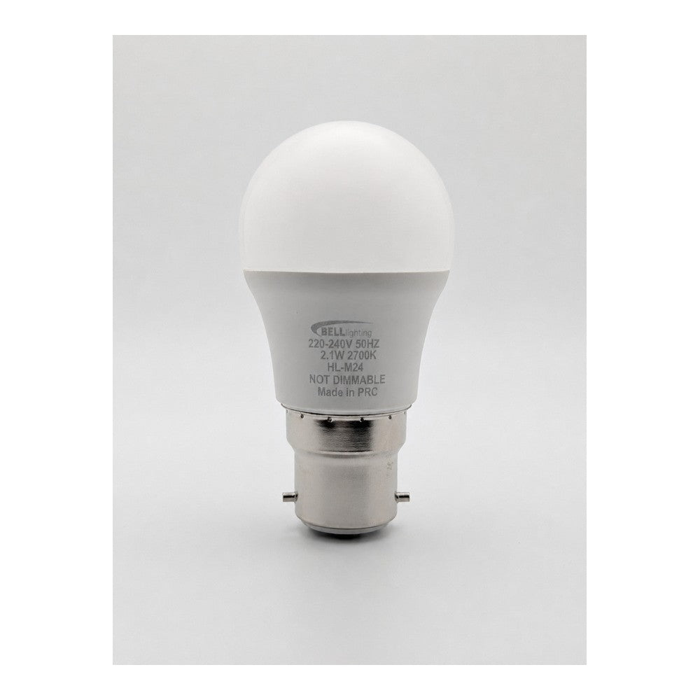 2x BC B22 Bell Lighting 60520 LED 4W Opal GOLFBALL 250LM 2700K