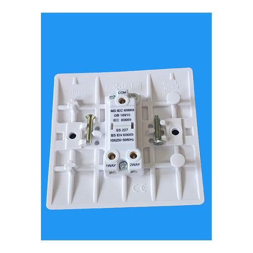 10AX 1 Gang 2 Way Switch GET Acel Ultimate Moulded and Flat Plate AC1914