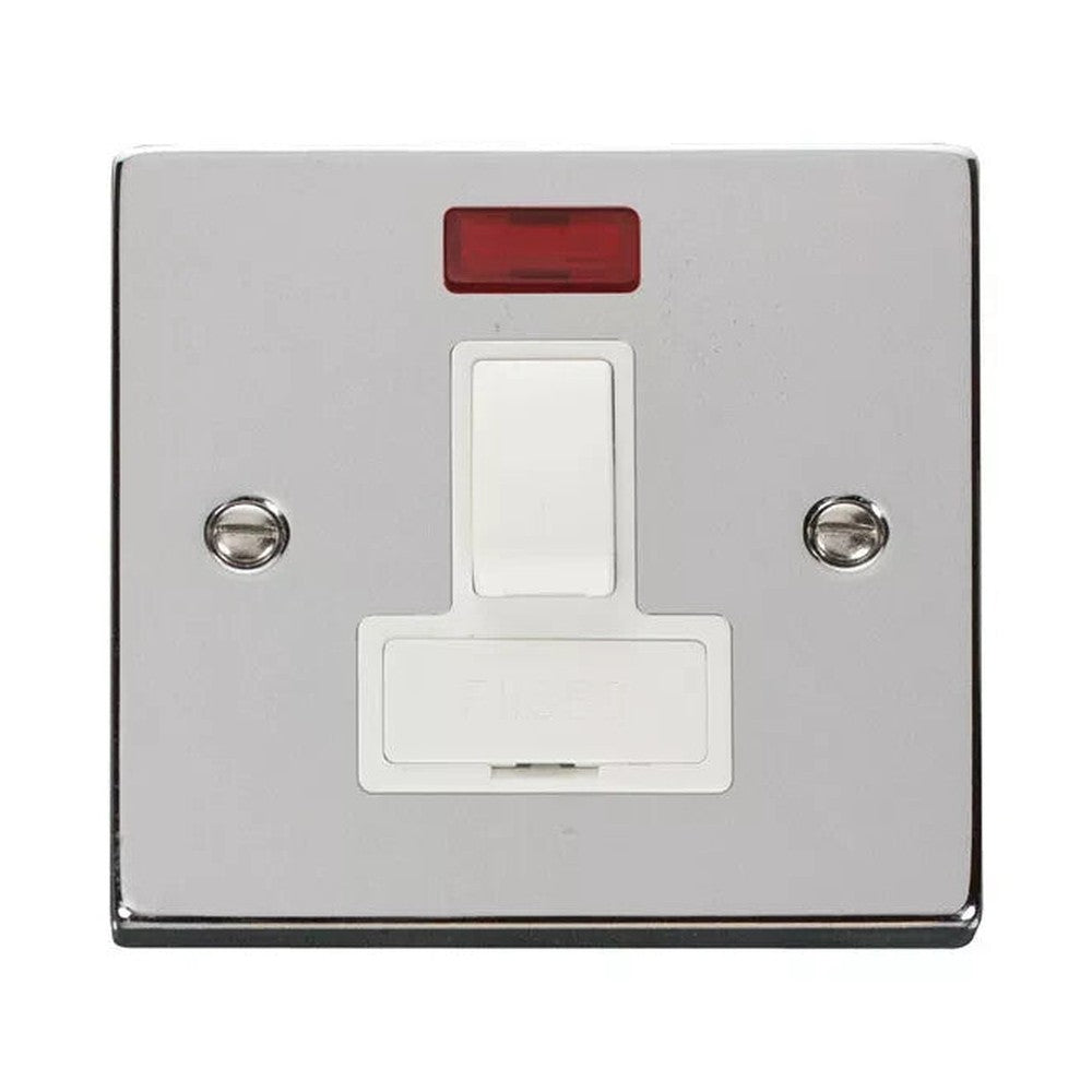 13A Neon Switched Fused Connection UnitClick VPCH652WH Deco | Polished Chrome |