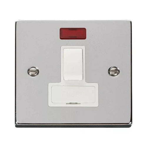 13A Neon Switched Fused Connection UnitClick VPCH652WH Deco | Polished Chrome |