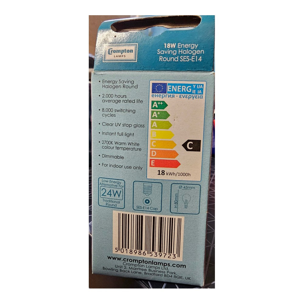 B22 Crompton 18W 205lm Warm White Bulb EROU18CBC