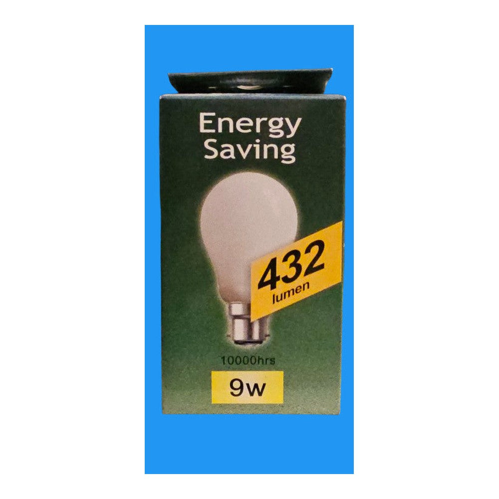 BC GLS 9W = 40W ( Pack of 2 ) Crompton Energy Saver Bulb Lamp 240v 432lm 2700k