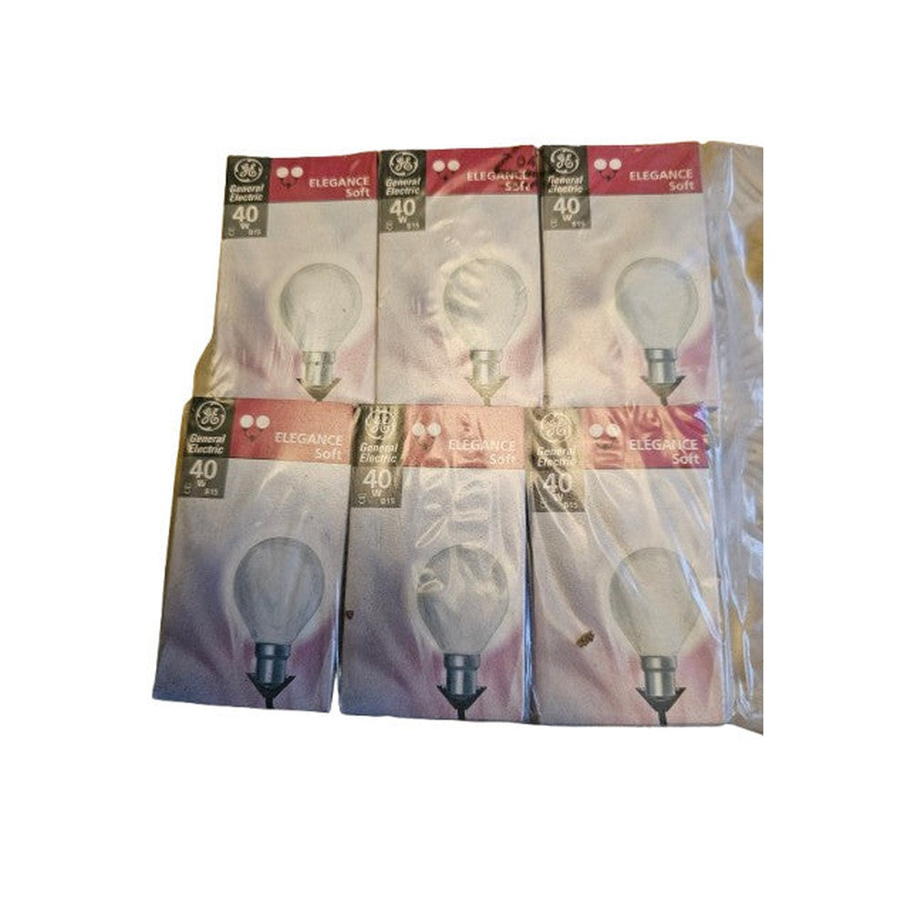 5 pack general electric 40w elegance soft
