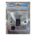 Click Deco Victorian Satin Chrome 20A Double Pole Switch with Optional Flex