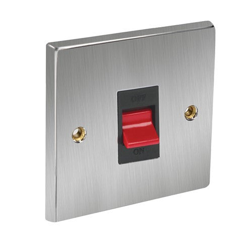 CED Satin Chrome Switches & Sockets - Axiom Electrical Fuse USB Cooker Flatplate