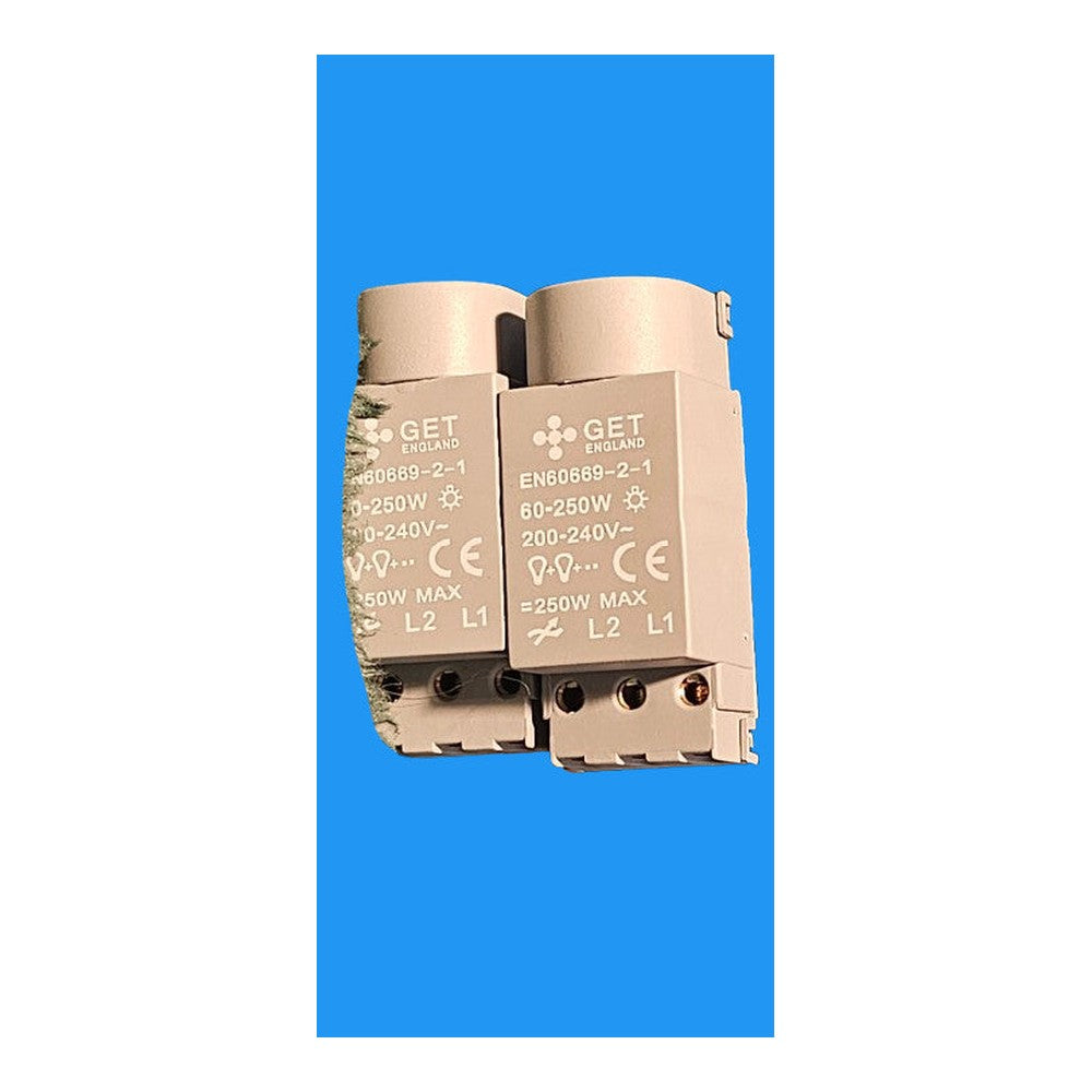 2 x GET Dimmer Module Replacement 60-400W 240V Push On/Off Turn To Adjust Dimmer