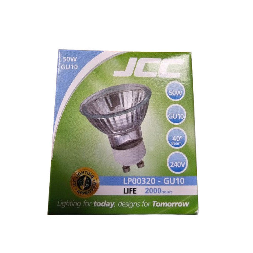 GU10 50W ( 2 Pack ) JCC 2000 Life Hours 50W 240W Halogen Incandescent Bulb Lamp