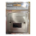 13A Fused Connection Unit Black Insert Click Deco Victorian Satin Chrome (2 pack