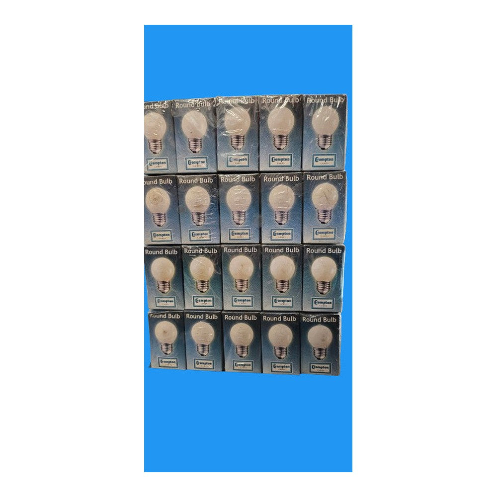 ES-E27 40W Crompton Opal Round Bulb Lamp 240v 45mm Dia