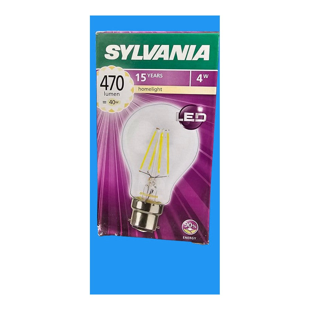 B22 4w = 40w toLEDo Retro A60 Bulb Lamp Energy Saver 470lm Sylvania 15 Years x 3