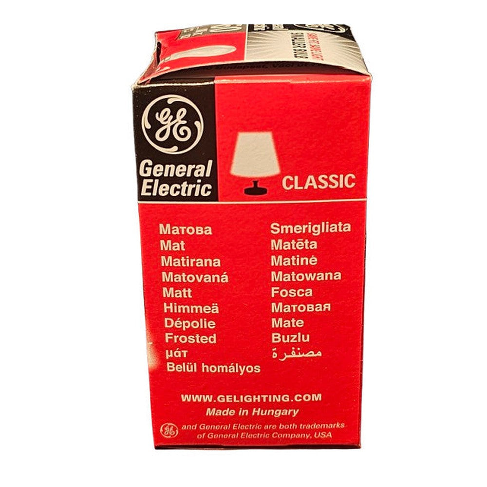 BC B22 60w General Electric Bulb Smaller Lamp G.E. Classic Frosted