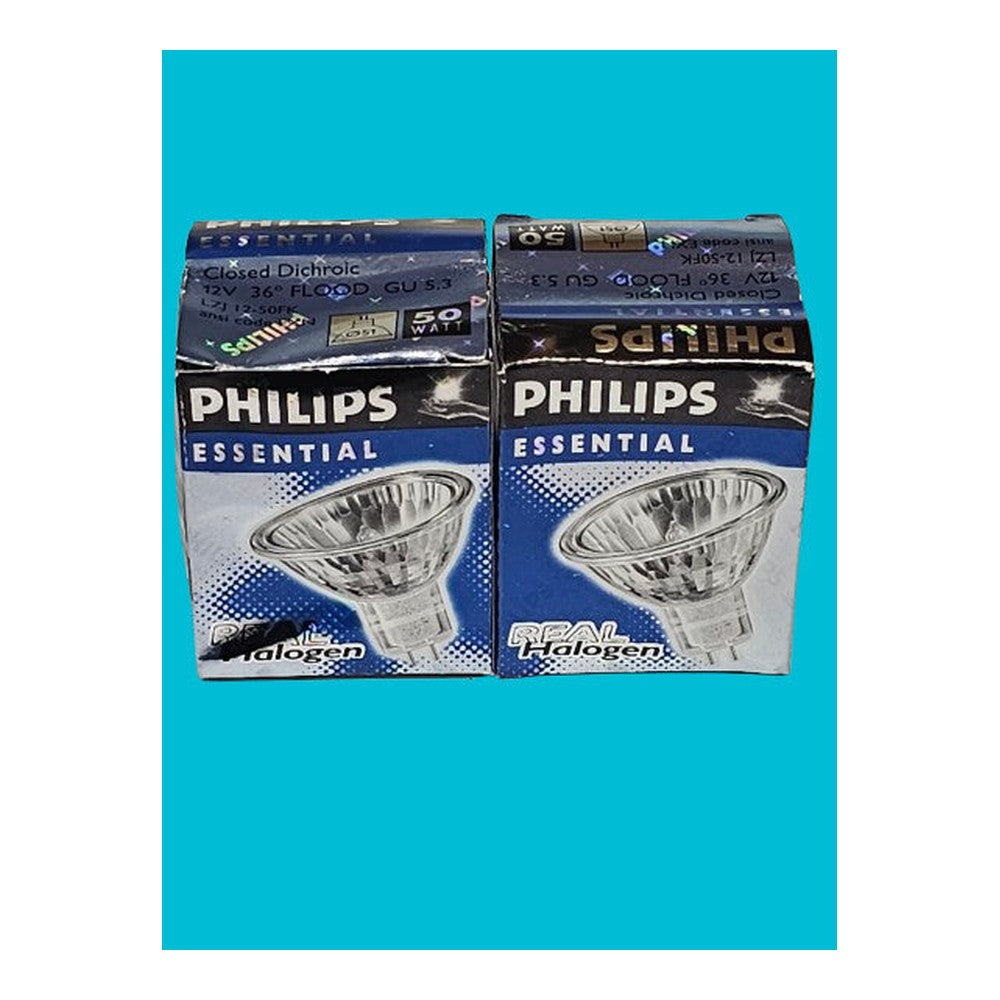 Philips GU5.3 50W Closed Dichroic q2v Flood Halogen Lamp Bulb