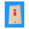 One Electrical 45A 5mm Superslim Cooker Switch Double Tall Plate With Neon