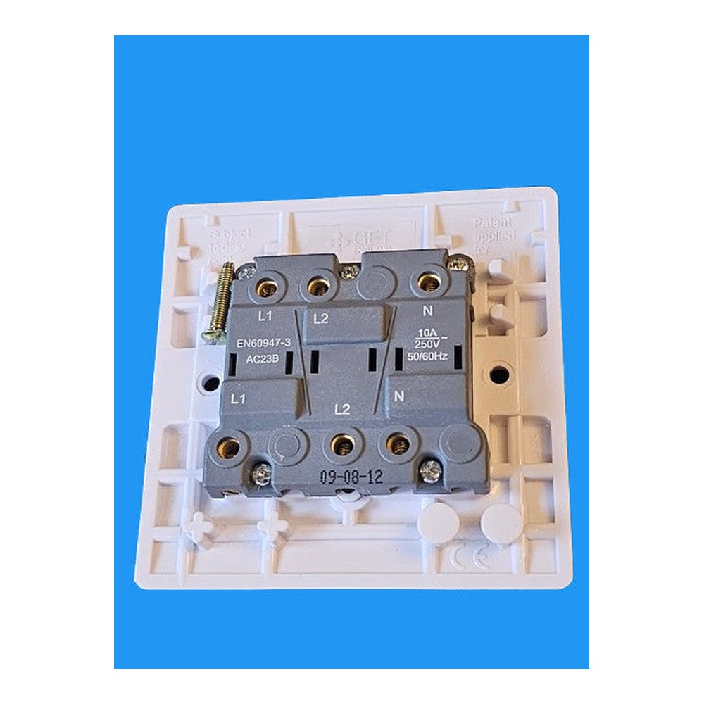 Alto AL8812 Fan Isolator Switch 3p Pole 10AX TP White Curve Bathroom Wall Switch