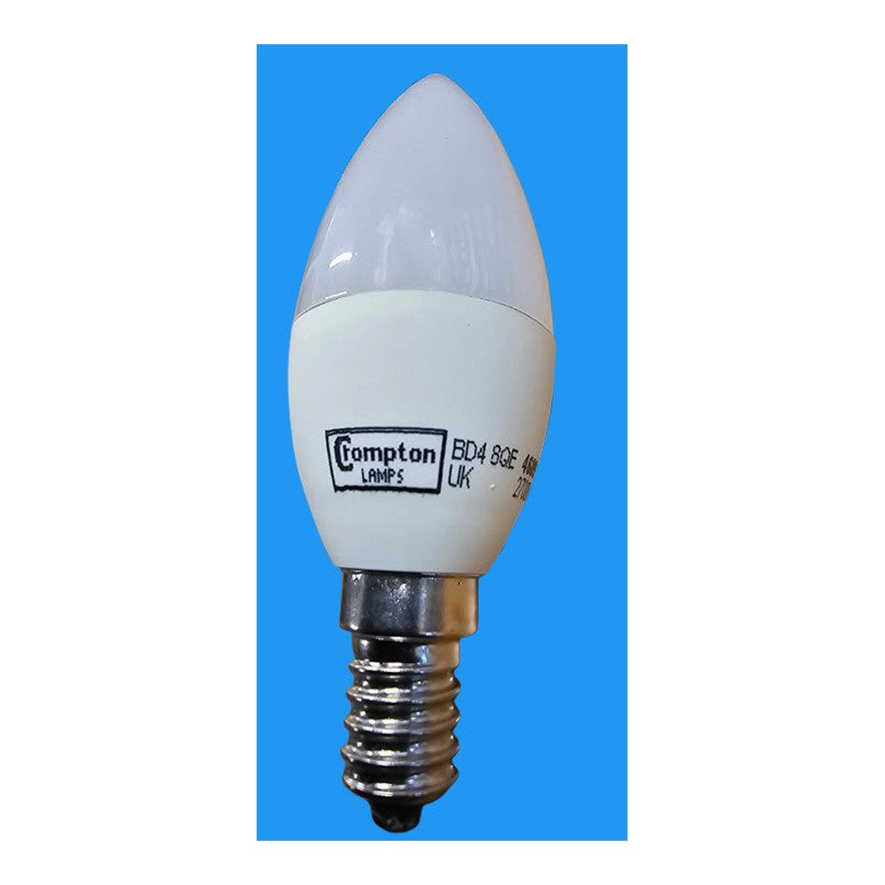 SES-E14 5.5W ( Pack of 2 ) Crompton LED Warm White Candle Bulb 2700k 470lm A+