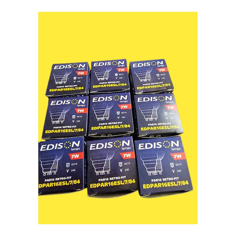 3 x Edison GU10 7w Par16 Retro-Fit 240v Non-Dimmable 4000k