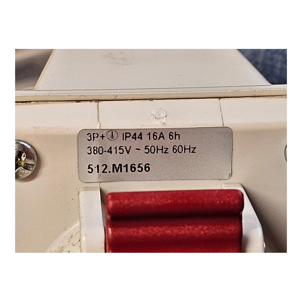 3 x Scame 512.M1656 Red Outlet Sockets IP44 16A 480-415V