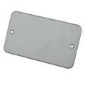 2 Gang Blank Plate Metal Clad Scolmore Click Mode CL061 Essentials (Pack of 2)