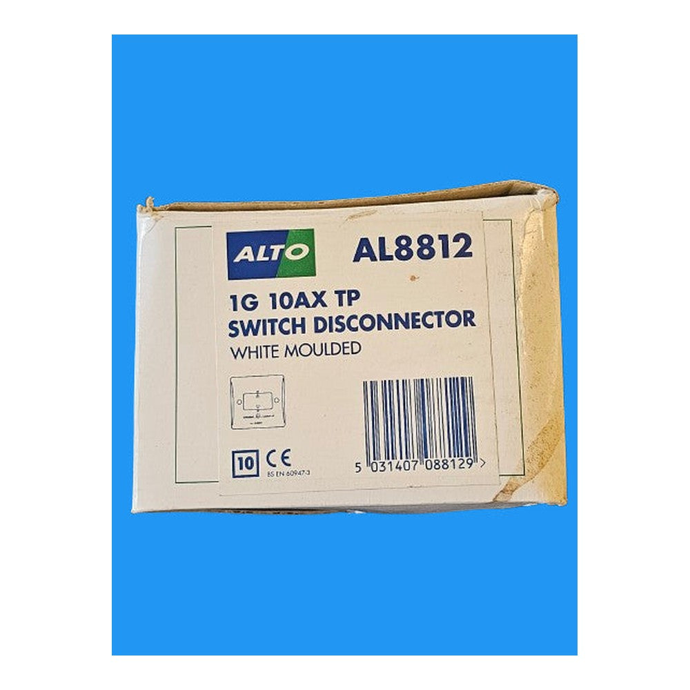 Alto AL8812 Fan Isolator Switch 3p Pole 10AX TP White Curve Bathroom Wall Switch