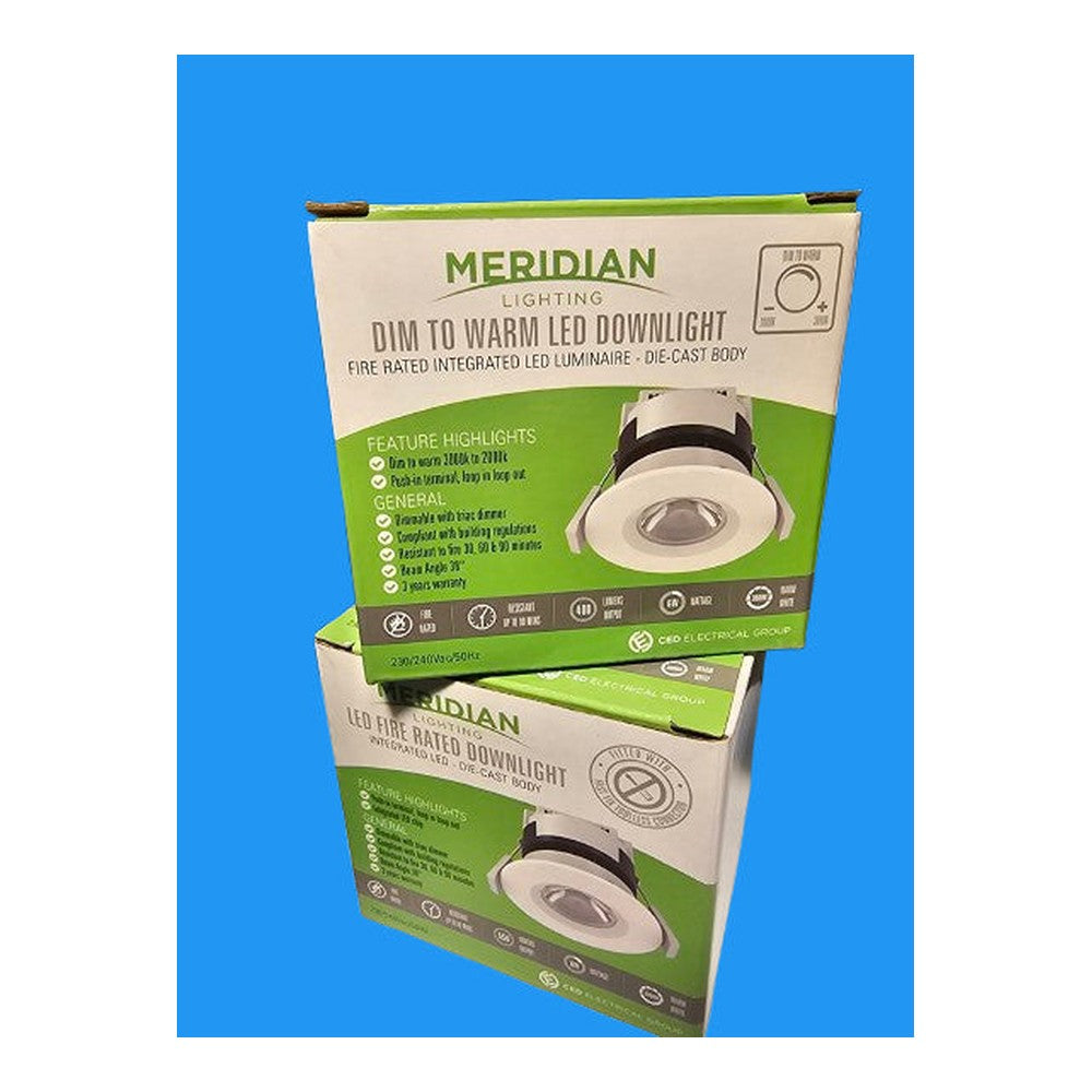 Meridian 6w LED Downlights Fire Rated Intergrated Die Cast