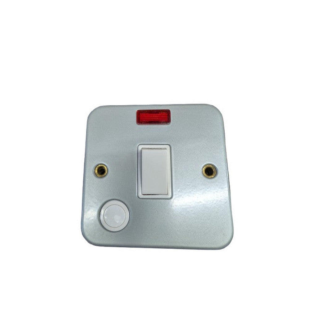 Metal Clad 20A Double Pole Switch With Neon Click CL023