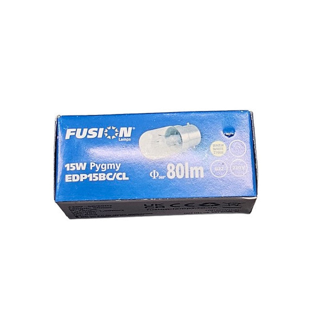 B22 15w ( Pack of 5 ) Pygmy Bulb Fusion 80lm 2700k Warm White