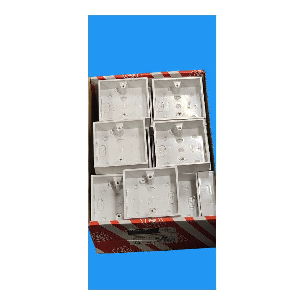 1G 25mm MK Surface Box 2 Entry-SQ Egatube Boxes ESU2512 WHI