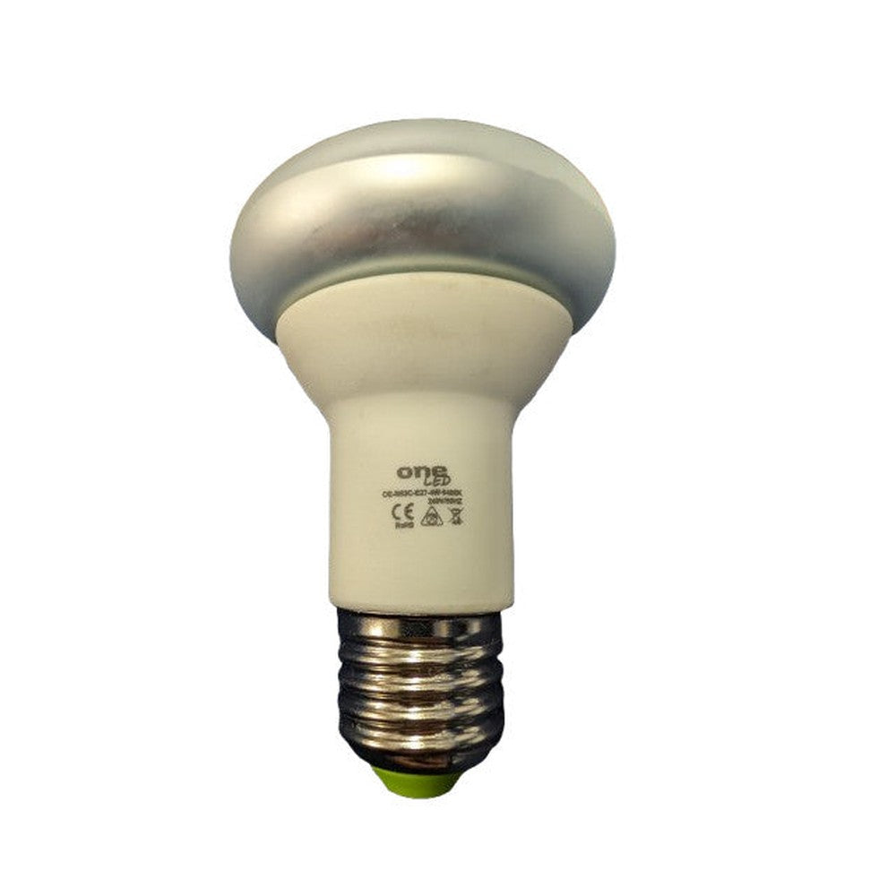 4w OneLED Reflector Spot Light Bulb Lamp E27 Screw In R63 Cool White (Pack of 2)