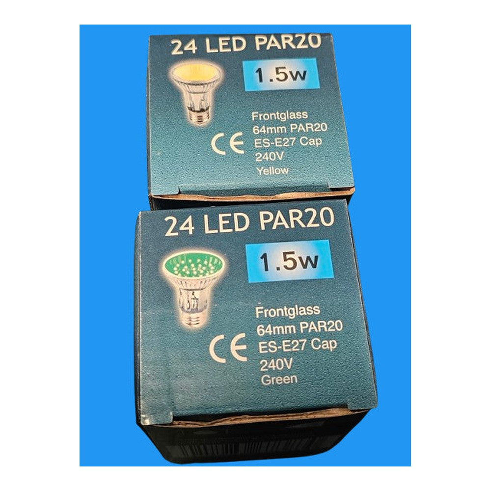 ES-E27 1.5w PAR 20 LED Yellow Green