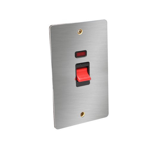 CED Satin Chrome Switches & Sockets - Axiom Electrical Fuse USB Cooker Flatplate