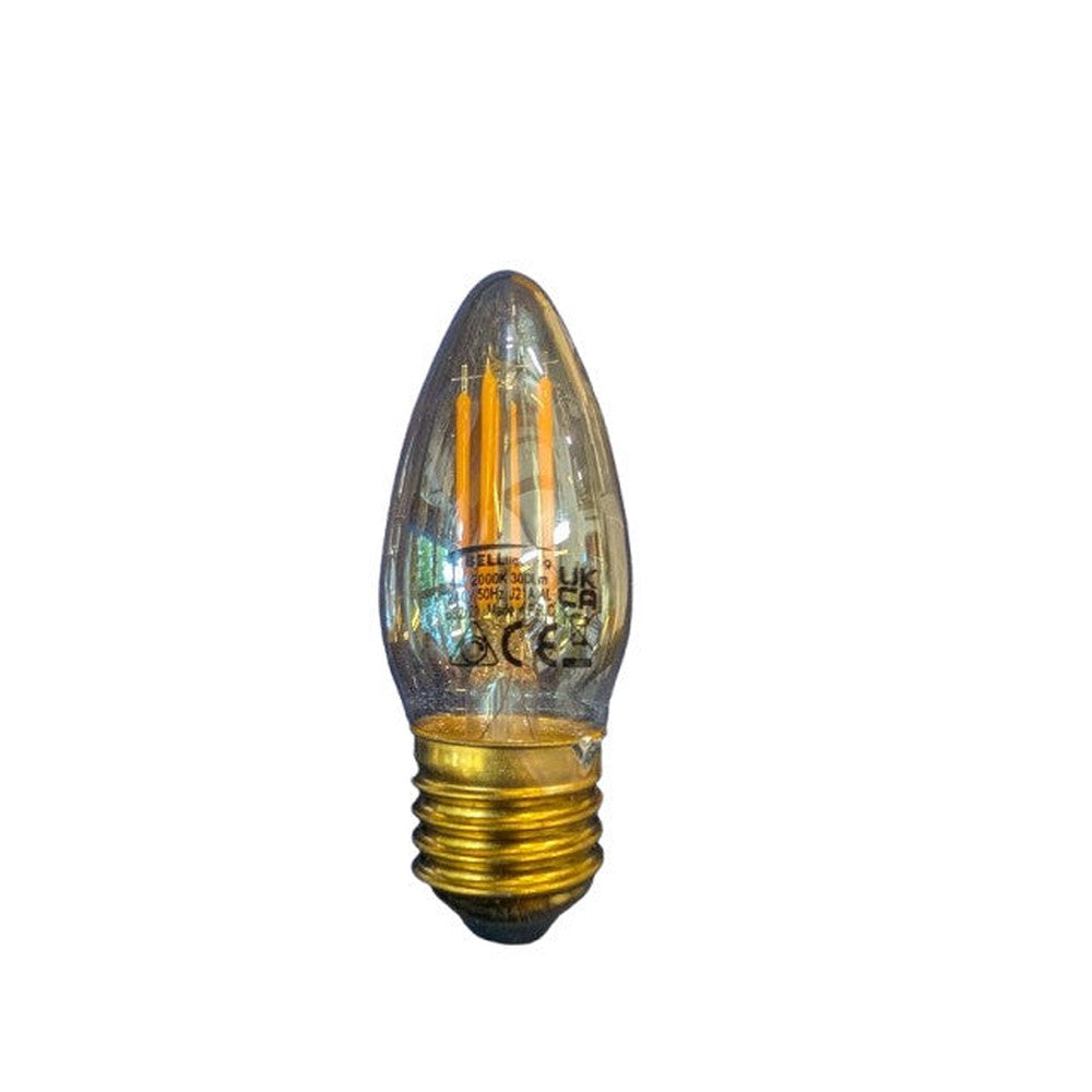 2x Bell Lighting Pro LED Vintage Candle Es/E27 4w 01451 Dimmable Amber