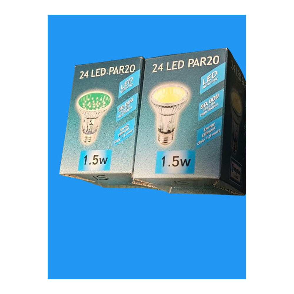 ES-E27 1.5w PAR 20 LED Yellow Green