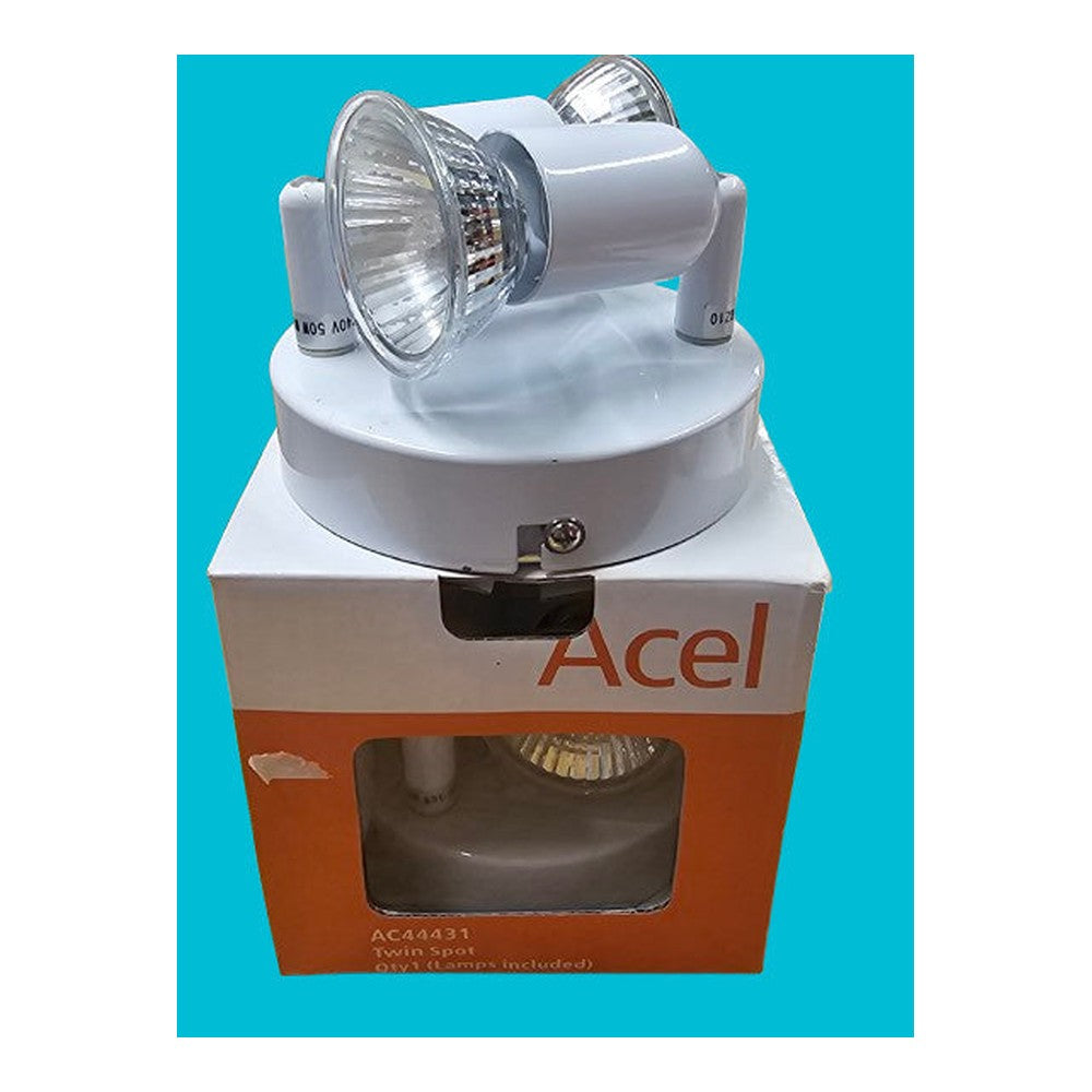 Acel Small 110mm Twin Spot AC44431 Fully Dimmable 2 x 50w GZ10 Spotlight IP20
