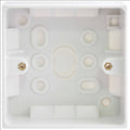 Surface Pattress Socket Outlet 32mm 1 Gang Home BG 901 WHITE SQUARE EDGE 4 Pack