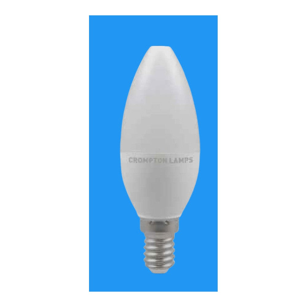 2 x SES E14 LED Crompton 5W Clear Candle Warm White 470lm 2700k 7161